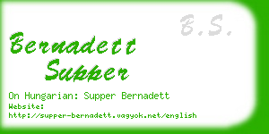 bernadett supper business card